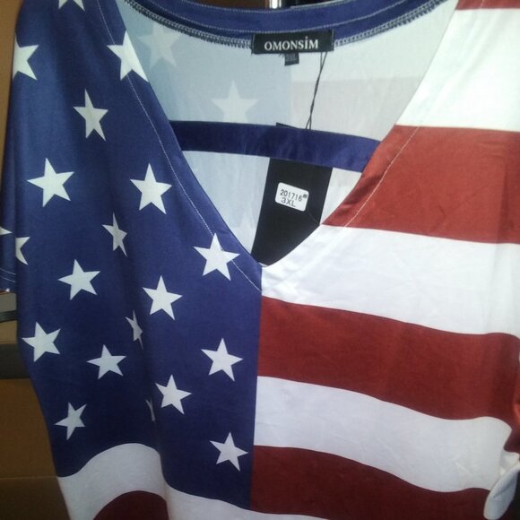 NWT Omonsim flag short sleeve  t-shirt, Size 3XL. - Picture 1 of 5